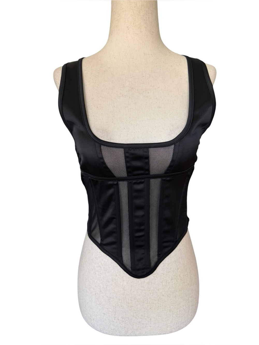 I.AM.GIA Lucina Black Corset Top Size Medium